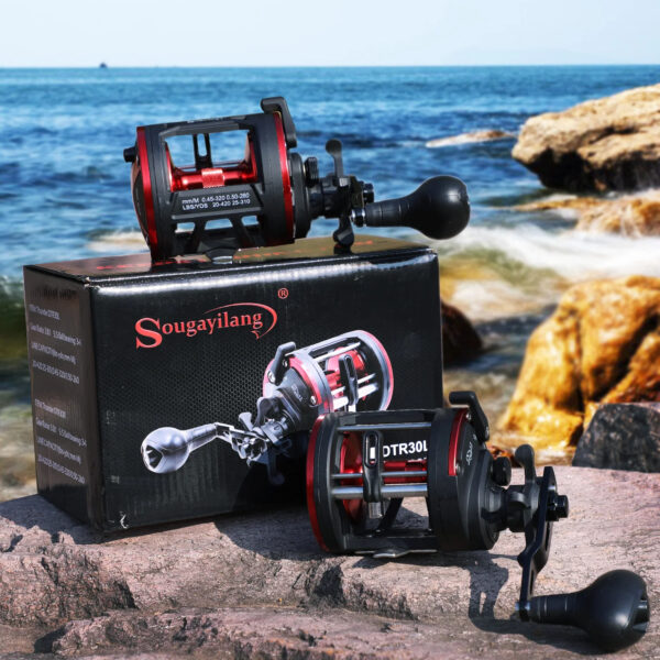 3.8:1 Trolling Reel Round Baitcasting Reel - Image 3