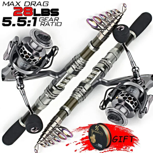 1.8M Telescopic Fishing Rod Spinning Reel - Image 6