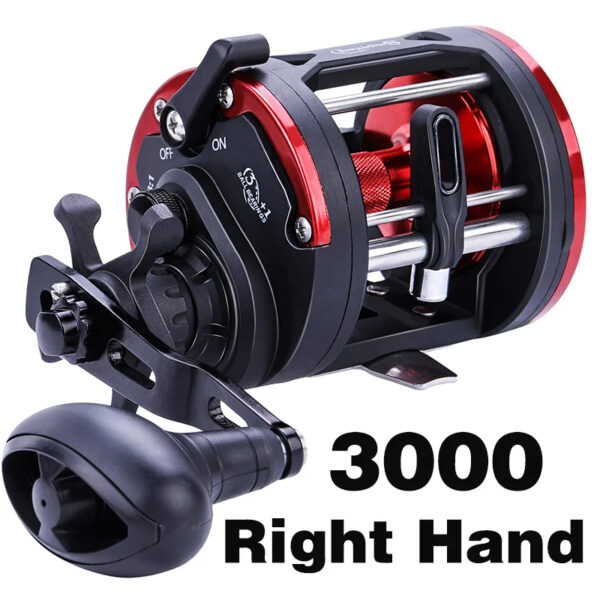 3.8:1 Trolling Reel Round Baitcasting Reel