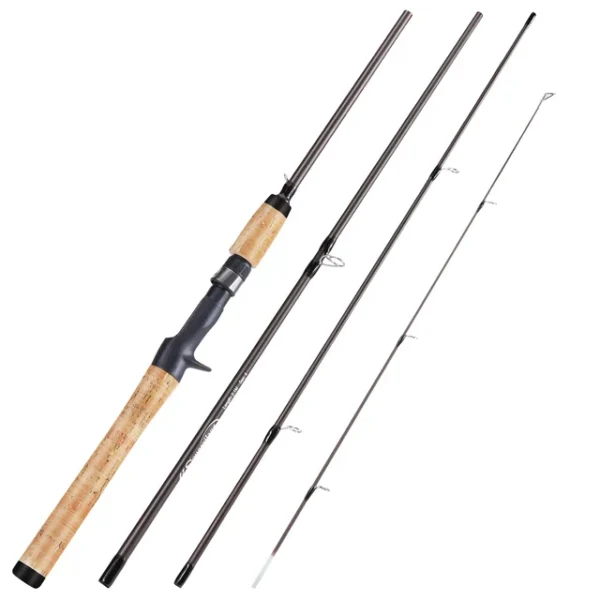 2.1m Ultra Light Wooden Handle Spinning Rods Casting Fishing Pole Carbon Fibre Bass Trout Rods Cork Handle Pole - Image 8