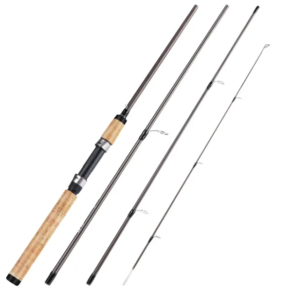 2.1m Ultra Light Wooden Handle Spinning Rods Casting Fishing Pole Carbon Fibre Bass Trout Rods Cork Handle Pole - Image 7