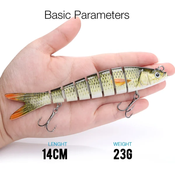 10/14cm Sinking Wobblers Fishing Lures Jointed Crankbait Swimbait 8 Segment Hard Artificial Bait For Fishing Tackle Lure - Image 2