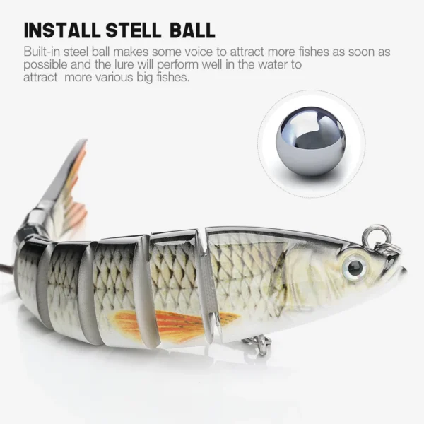 10/14cm Sinking Wobblers Fishing Lures Jointed Crankbait Swimbait 8 Segment Hard Artificial Bait For Fishing Tackle Lure - Image 4