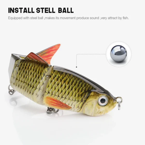12cm 16g Lifelike 4 Segments Joint Bait Artificial Fishing Lure Sinking Wobblers For Pike Swimbait Crankbaits Fishing - Image 2