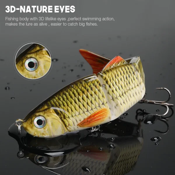 12cm 16g Lifelike 4 Segments Joint Bait Artificial Fishing Lure Sinking Wobblers For Pike Swimbait Crankbaits Fishing - Image 4