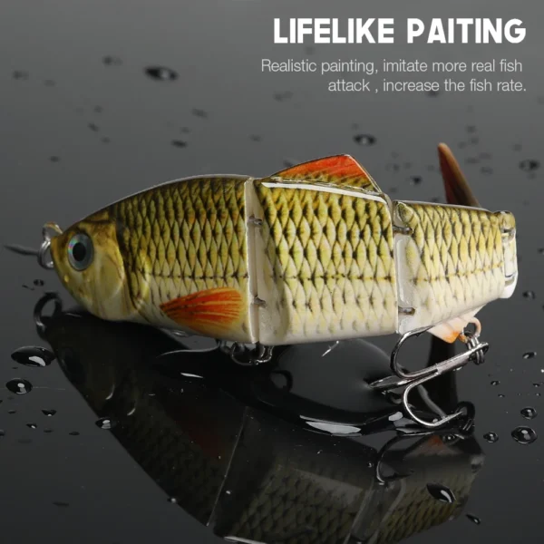 12cm 16g Lifelike 4 Segments Joint Bait Artificial Fishing Lure Sinking Wobblers For Pike Swimbait Crankbaits Fishing - Image 5