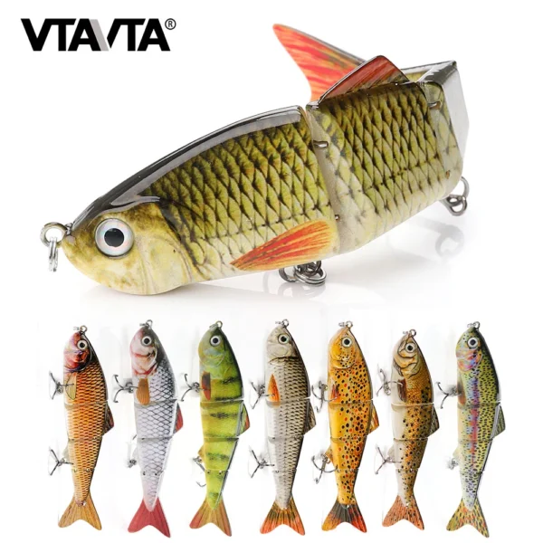 12cm 16g Lifelike 4 Segments Joint Bait Artificial Fishing Lure Sinking Wobblers For Pike Swimbait Crankbaits Fishing