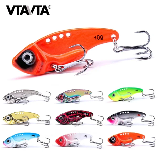 Metal VIB 3g/7g/10g/15g Fishing Lures Vibration Spoon Crankbaits Sinking Wobbler Swimbait Ice Jigs Artificial Bait Tackle