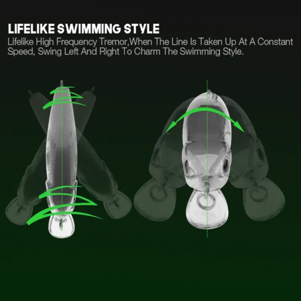 Mini Floating Minnow Wobbler Fishing Lure 6cm 5g Trout Artificial Plastic Hard Bait 3D Eyes Crankbait Bass Fishing Tackle - Image 3