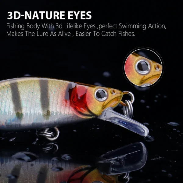 Sinking Minnow Wobblers Fishing Lures 50mm 3.5g Trout Artificial Plastic Hard Bait Jerkbait Crankbait Bass Fishing Tackle - Image 4