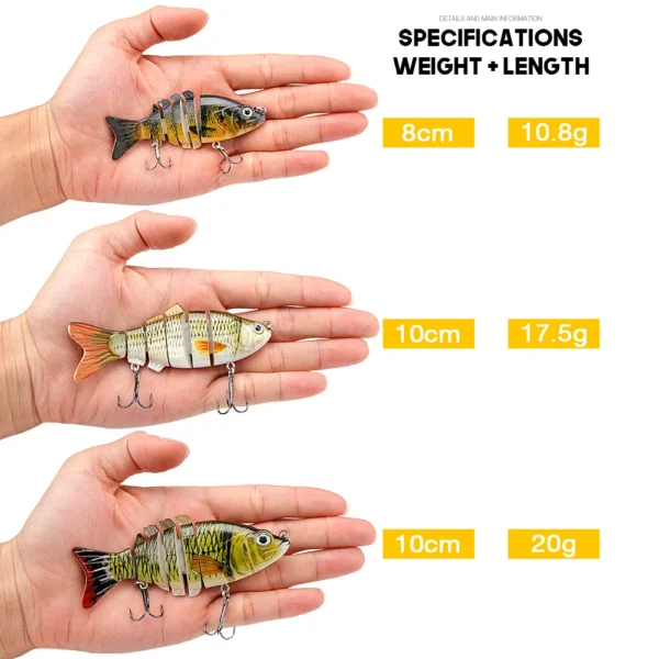 Sinking Wobblers for Pike 8cm/10cm Swimbait Jointed Lures for Fishing Artificial Bait Hard Crankbaits Fishing Lure Tackle - Image 2