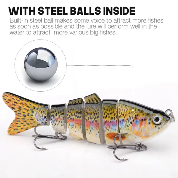 Sinking Wobblers for Pike 8cm/10cm Swimbait Jointed Lures for Fishing Artificial Bait Hard Crankbaits Fishing Lure Tackle - Image 3