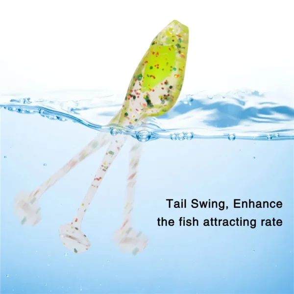 30Pcs Soft Silicone Luminous Floating Fishing Lure 5cm 1g Soft Artificial Bait Swimbaits Jigging Fishing Trout Lures - Image 5