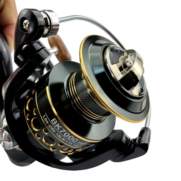 Fishing Spinning Reel Metal Spool 5.2:1/4.7:113BB Ball Bearings Carp Fishing Reel BK2000-7000 Metal Line Cup Sea Tackle - Image 6
