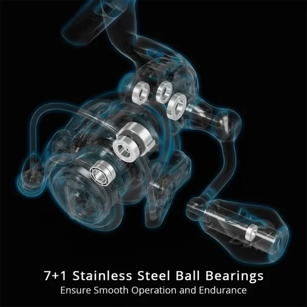 KastKing Zephyr Light Weight Spinning Fishing Reel 7+1Ball Bearings 10 kg Drag Carbon Fiber Drag for Bass Saltwater Fishing Coil - Image 4