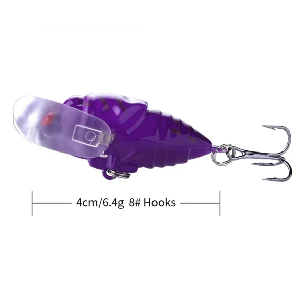 HENGJIA 1pcs Fishing Lure Bass Cicada Pesca 6g 4.2cm Simulation Insects Hard Bait Crankbait Fishing Wobblers  Tackle - Image 4