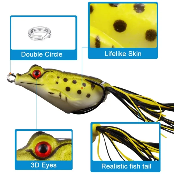 1 PC Soft Fishing Bait Simulated Frog Fishing Lure Reallistic Fish Tail Artificial Fishing Lure Lifelike Fishy Smell Lures - Image 3
