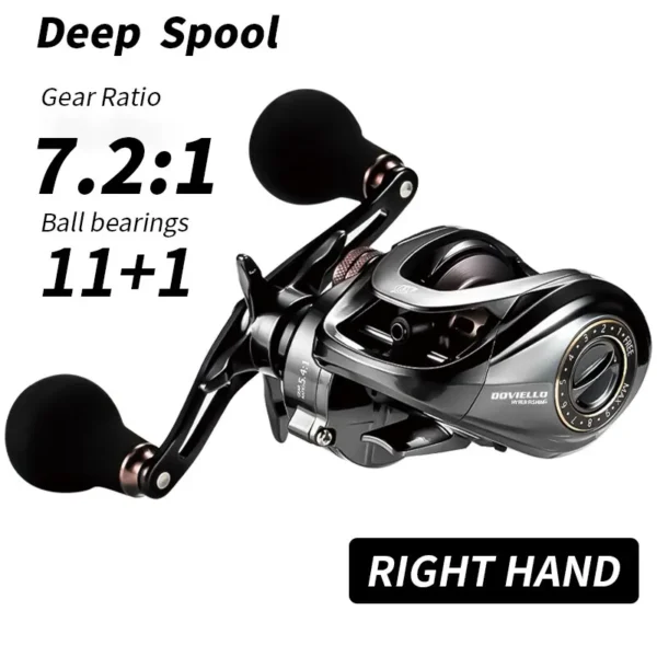 AK Baitcasting Reel Baitcasting Reel Betriel 9.5KG Max Drag Gear Ratio Fishing Reel Baitcaster Reels - Image 11