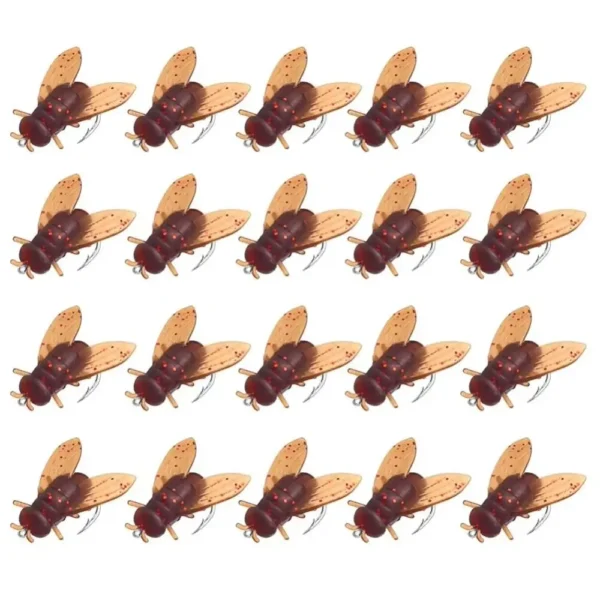 20PCS New PVC Bionic Fly Fishing Bait 5 Colors Spinner Swim Baits Flies Fly Fishing Fly Fishing Hook Flies Insects Lures - Image 6