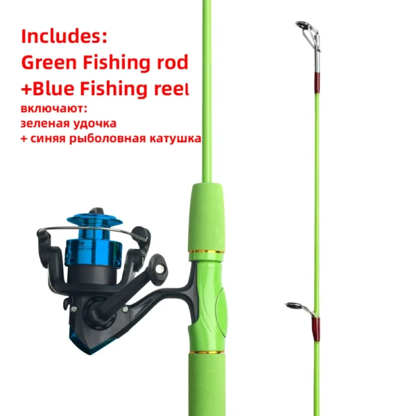 1.5M Children Fishing Lure Rod Beginner Fishing Pole Cute Rod Include Spinning Reel Pink Green Available Children - Image 10