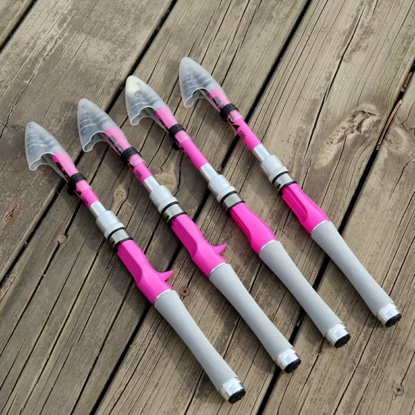 High Sensitivity Short Travel Telescopic Fishing Rods 1.5/1.8/2.1/2.4M Carbon Fiber Pink Spinning Casting Pole Lure Fishing Rod - Image 6