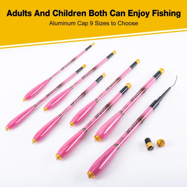 Goture Pink 1.4-4.5m Carbon Fiber Ultralight Telescopic Fishing Rod 24T Mini Hand Pole for Stream Lake Freshwater Fishing Tackle - Image 3