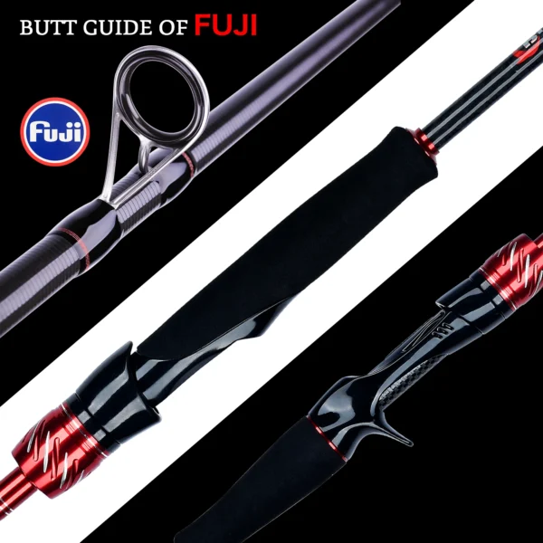 BIUTIFU Spinning Casting Fuji Lure Mini Traveller Rock Fishing Rod 3.0/2.4/2.1/1.8m T800Carbon Baitcasting Ultralight Fast 5-42g - Image 3