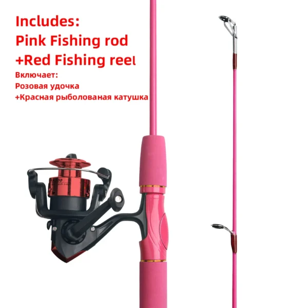 1.5M Children Fishing Lure Rod Beginner Fishing Pole Cute Rod Include Spinning Reel Pink Green Available Children - Image 8