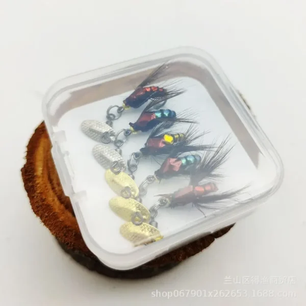 1/5PCS Bionic Fly Fishing Bait hook Trout Jigs Fly Fishing Flies Insects Lures Fly Fishing Lures Spinner Swim Baits Fishing Hook - Image 9