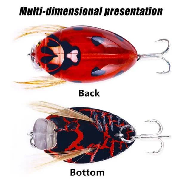 38mm 4g Minnow Lure Topwater Insect Wobblers Fishing Baits Floating Bionics Beetle Bass Lure Mini Catfish Bait for Angler Pesca - Image 5
