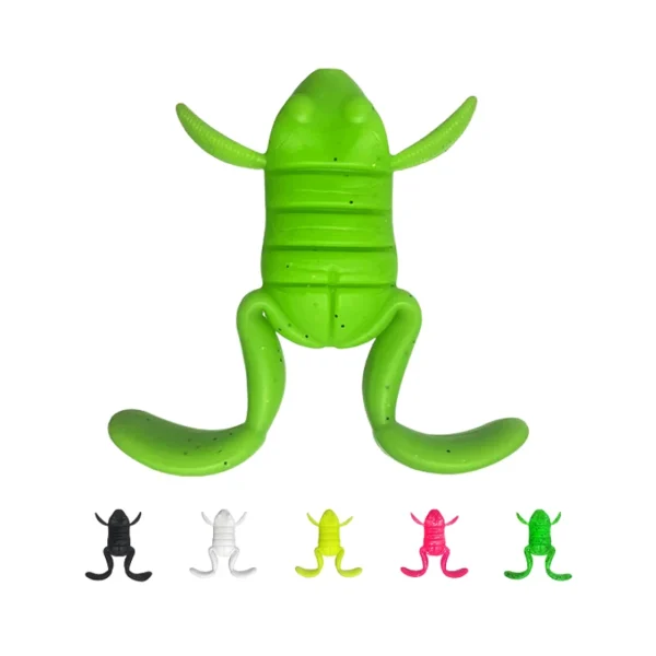 5pcs Lure Bait 5g/piece Water Surface Kick Frog Fake Bait High Simulation TPE Frog Soft Bait Black Fish And Bass Favorite