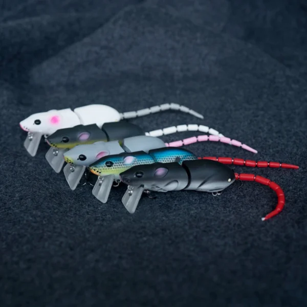 Topwater Bionic Rat bait 15.5g 85mm Jointed Mouse Lure 2 Sections Artificial Bait Rat Lure Wobbler Fishing Pesca Pike Lures - Image 3