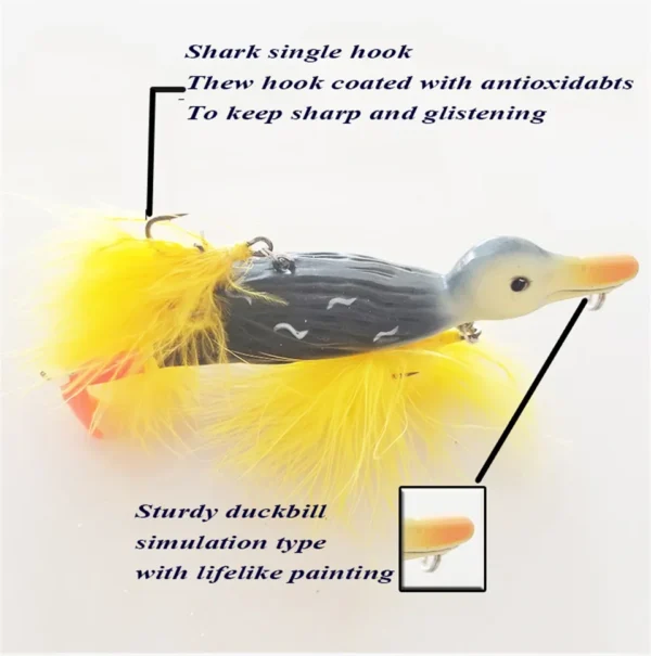 3D 29G DUCK Topwater Fishing Lure Floating Artificial Bait Plopping and Splashing Feet Hard Fishing Tackle Geer - Image 5