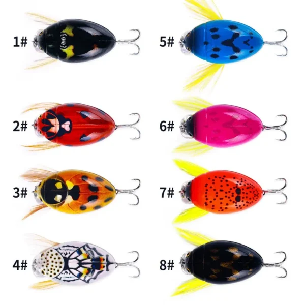 38mm 4g Minnow Lure Topwater Insect Wobblers Fishing Baits Floating Bionics Beetle Bass Lure Mini Catfish Bait for Angler Pesca - Image 6
