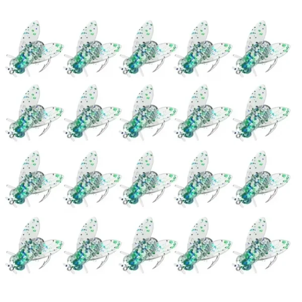 20PCS New PVC Bionic Fly Fishing Bait 5 Colors Spinner Swim Baits Flies Fly Fishing Fly Fishing Hook Flies Insects Lures - Image 4
