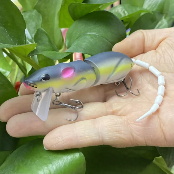 Topwater Bionic Rat bait 15.5g 85mm Jointed Mouse Lure 2 Sections Artificial Bait Rat Lure Wobbler Fishing Pesca Pike Lures - Image 7