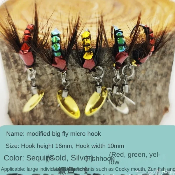 1/5PCS Bionic Fly Fishing Bait hook Trout Jigs Fly Fishing Flies Insects Lures Fly Fishing Lures Spinner Swim Baits Fishing Hook - Image 6