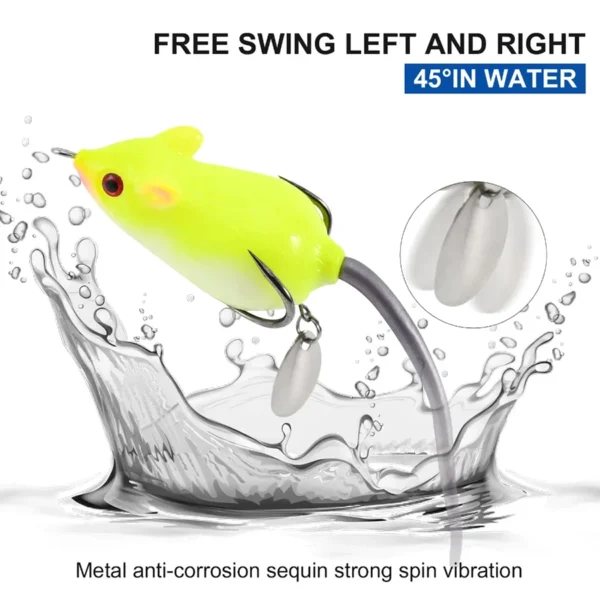 1pcs Soft Plastic Mice Rat Tube Frog Artificial Bait For Fishing Tackle Mouse Swimbait Pike Bass Floating Fishing Lures Topwater - Image 4
