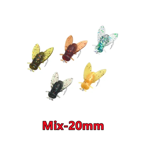 New 50-10PCS Mini Bionic Fly Fishing Bait Fly Hook Soft Bait Add Fish Attractant Fishing Gear For Salmon Trout 10/16/20mm 2025 - Image 15