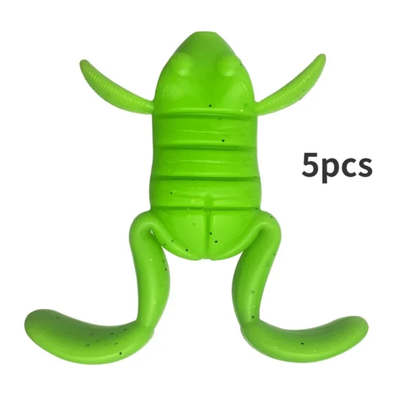 5pcs Lure Bait 5g/piece Water Surface Kick Frog Fake Bait High Simulation TPE Frog Soft Bait Black Fish And Bass Favorite - Image 7