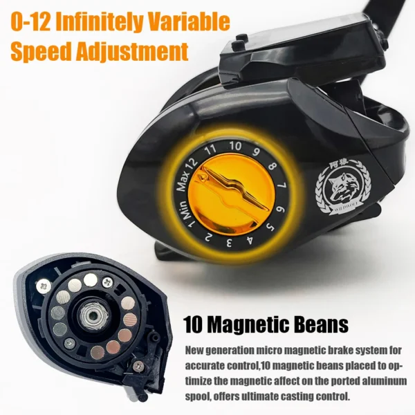 10kg high capacity saltwater fishing wheel large LED screen 7.2:1 high speed gear ratio combined alarm electronic counting reel - Image 3