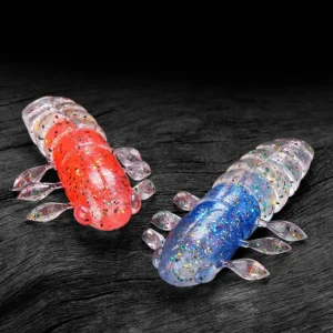 Fishing Simulation Cicada Lure PVC+TPR Insect Soft Bait 5.5cm 4.6g Float Artificial Worm Lures Laser Sequins Lot 5 Pieces SALE