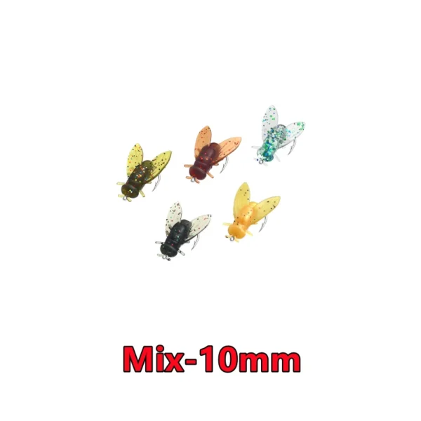 New 50-10PCS Mini Bionic Fly Fishing Bait Fly Hook Soft Bait Add Fish Attractant Fishing Gear For Salmon Trout 10/16/20mm 2025 - Image 24