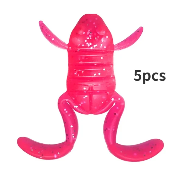5pcs Lure Bait 5g/piece Water Surface Kick Frog Fake Bait High Simulation TPE Frog Soft Bait Black Fish And Bass Favorite - Image 9
