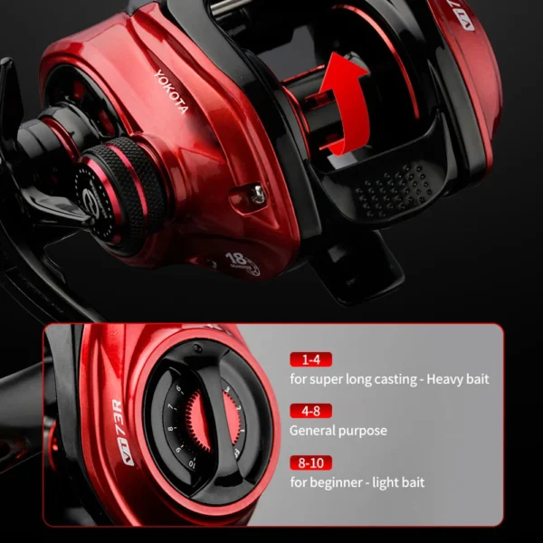 Baitcasting Fishing Reels Max Drag 8kg Ultra light Casting Reel Fishing reel for Bass Pike Fishing Tackle - Image 5