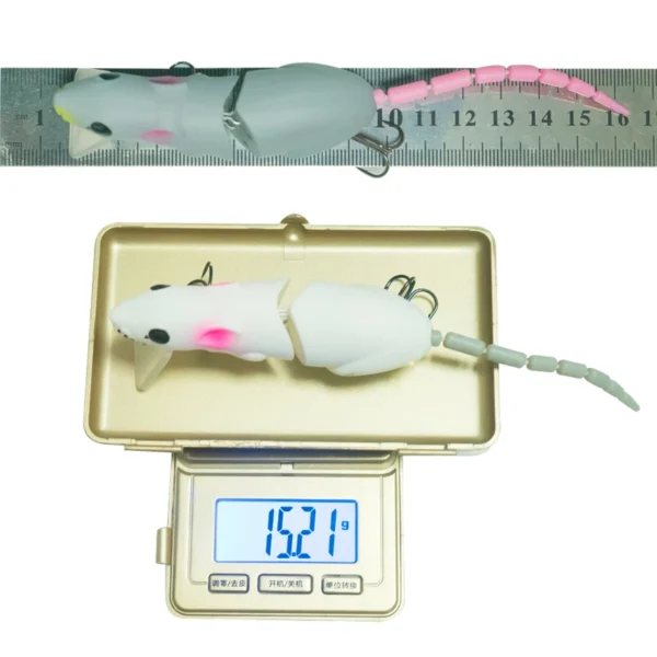 Topwater Bionic Rat bait 15.5g 85mm Jointed Mouse Lure 2 Sections Artificial Bait Rat Lure Wobbler Fishing Pesca Pike Lures - Image 2