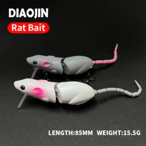 Topwater Bionic Rat bait 15.5g 85mm Jointed Mouse Lure 2 Sections Artificial Bait Rat Lure Wobbler Fishing Pesca Pike Lures