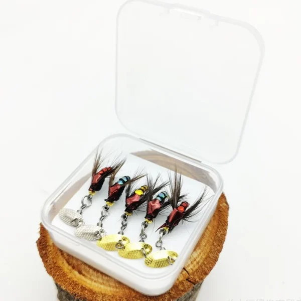 1/5PCS Bionic Fly Fishing Bait hook Trout Jigs Fly Fishing Flies Insects Lures Fly Fishing Lures Spinner Swim Baits Fishing Hook - Image 3
