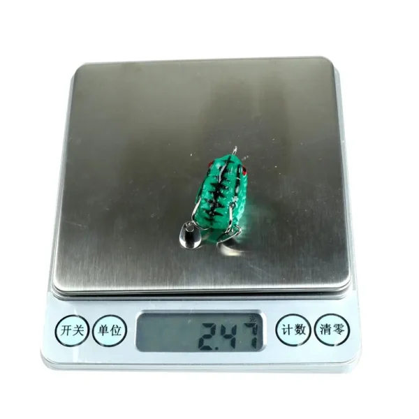 Fishing 2.5cm/2.5g Soft Frog Lure Mini Soft Lure Double Hooks TopWater Ray Frog Artificial Bait - Image 3
