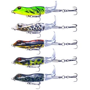 Popper Propeller Topwater Fishing Lures Artificial Bait Hard Crankbait Wobbler Rotating Tail Fishing Tackle